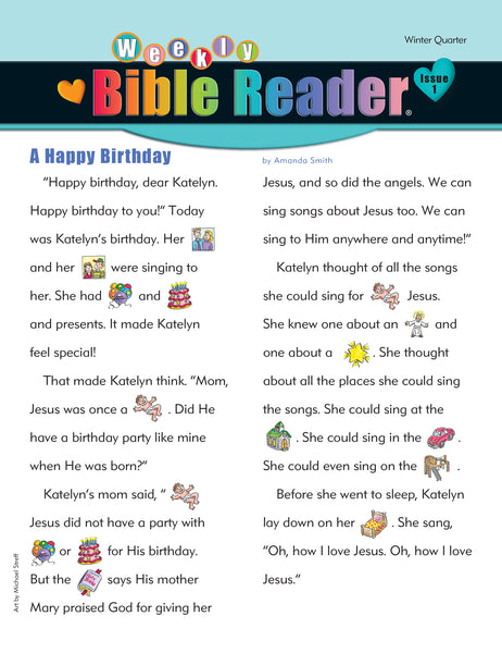 HeartShaper | Early Elementary Weekly Bible Reader® Take-Home | Winter 2025-2026