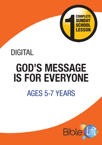 Bible-In-Life Lower Elementary God's Message Is for Everyone
