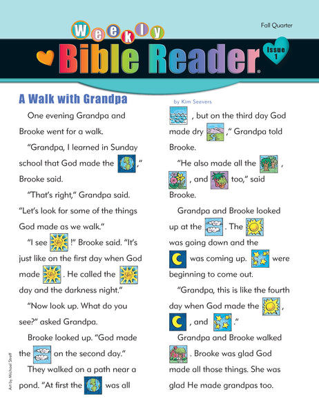 HeartShaper | Early Elementary Weekly Bible Reader® Take-Home | Fall 2025
