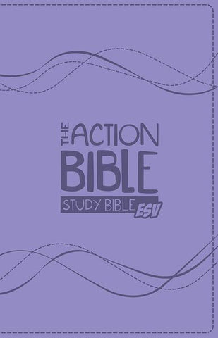 The Action Bible Study Bible ESV - Lavender Premium Imitation Leather | David C Cook
